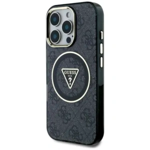 Hurtownia GSM - Hádej IML Metal Glitter 4G Kruh Trojúhelník MagSafe Apple iPhone 16 Pro černý - GUE4568 - {ean13} - Hurt