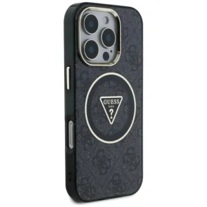 Hurtownia GSM - Hádej IML Metal Glitter 4G Kruh Trojúhelník MagSafe Apple iPhone 16 Pro černý - GUE4568 - {ean13} - Hurt