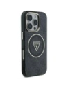 Wholesale Guess IML Metal Glitter 4G Circle Triangle MagSafe Apple iPhone 16 Pro Max black - GUE4570 - {ean13} - Hurt