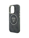 Wholesale Guess IML Metal Glitter 4G Circle Triangle MagSafe Apple iPhone 16 Pro Max black - GUE4570 - {ean13} - Hurt