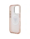 Wholesale Guess IML Metal Glitter 4G Circle Triangle MagSafe Apple iPhone 16 Pro Max pink - GUE4572 - {ean13} - Hurt
