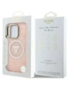 Wholesale Guess IML Metal Glitter 4G Circle Triangle MagSafe Apple iPhone 16 Pro Max pink - GUE4572 - {ean13} - Hurt