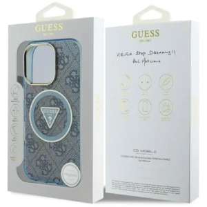 Hurtownia GSM - Hádej IML Metal Glitter 4G Kruh Trojúhelník MagSafe Apple iPhone 16 Pro modrý - GUE4573 - {ean13} - Hurt