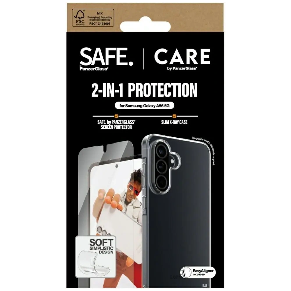 Hurtownia GSM - CARE de la PanzerGlass Set de protecție 2în1 cu carcasă + sticlă securizată Samsung Galaxy A56 5G - PZG884 - {ean13} - Hurt