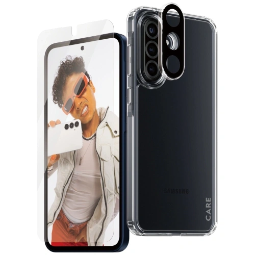 Zestaw ochronny etui + szkło hartowane + szkło na aparat CARE by PanzerGlass Flagship 3w1 do Samsung Galaxy A36 5G