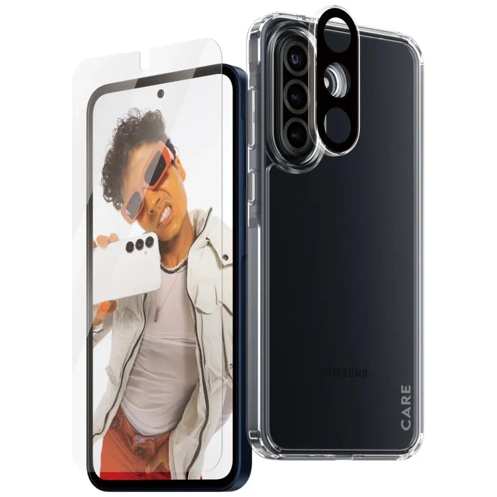 Wholesale CARE by PanzerGlass Flagship 3in1 Protective set: case + tempered glass + lens glass Samsung Galaxy A36 5G - PZG886 - {ean13} - Hurt