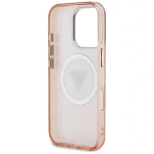 Hurtownia GSM - Hádej IML Metal Glitter 4G Kruh Trojúhelník MagSafe Apple iPhone 16 Pro růžový - GUE4574 - {ean13} - Hurt