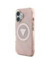 Wholesale Guess IML Metal Glitter 4G Circle Triangle MagSafe Apple iPhone 16 pink - GUE4575 - {ean13} - Hurt