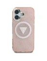 Wholesale Guess IML Metal Glitter 4G Circle Triangle MagSafe Apple iPhone 16 pink - GUE4575 - {ean13} - Hurt