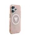 Wholesale Guess IML Metal Glitter 4G Circle Triangle MagSafe Apple iPhone 16 pink - GUE4575 - {ean13} - Hurt