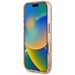 Hurtownia GSM - Guess IML Fém Csillám 4G Kör Háromszög MagSafe Apple iPhone 16 rózsaszín - GUE4575 - {ean13} - Hurt