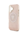 Wholesale Guess IML Metal Glitter 4G Circle Triangle MagSafe Apple iPhone 16 pink - GUE4575 - {ean13} - Hurt