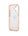 Wholesale Guess IML Metal Glitter 4G Circle Triangle MagSafe Apple iPhone 16 pink - GUE4575 - {ean13} - Hurt