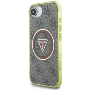 Wholesale Guess IML Metal Glitter 4G Circle Triangle MagSafe Apple iPhone 16e brown - GUE4576 - {ean13} - Hurt