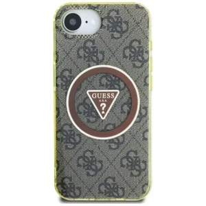 Wholesale Guess IML Metal Glitter 4G Circle Triangle MagSafe Apple iPhone 16e brown - GUE4576 - {ean13} - Hurt