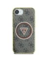 Wholesale Guess IML Metal Glitter 4G Circle Triangle MagSafe Apple iPhone 16e brown - GUE4576 - {ean13} - Hurt