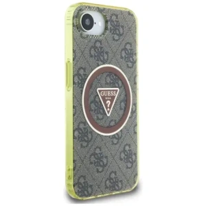 Wholesale Guess IML Metal Glitter 4G Circle Triangle MagSafe Apple iPhone 16e brown - GUE4576 - {ean13} - Hurt