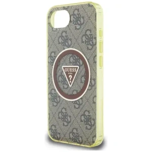 Wholesale Guess IML Metal Glitter 4G Circle Triangle MagSafe Apple iPhone 16e brown - GUE4576 - {ean13} - Hurt