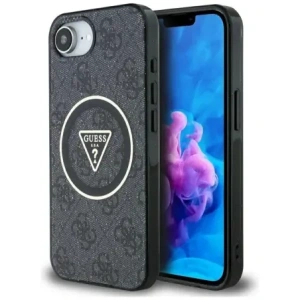 Wholesale Guess IML Metal Glitter 4G Circle Triangle MagSafe Apple iPhone 16e black - GUE4577 - {ean13} - Hurt