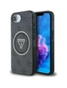 Guess IML Metal Glitter 4G Circle Triangle MagSafe Apple iPhone 16e black