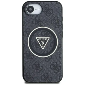 Wholesale Guess IML Metal Glitter 4G Circle Triangle MagSafe Apple iPhone 16e black - GUE4577 - {ean13} - Hurt