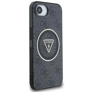 Hurtownia GSM - Guess IML Fém Csillogó 4G Kör Háromszög MagSafe Apple iPhone 16e fekete - GUE4577 - {ean13} - Hurt