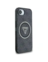 Hurtownia GSM - Guess IML Metal Glitter 4G Cerc Triunghi MagSafe Apple iPhone 16e negru - GUE4577 - {ean13} - Hurt