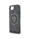 Hurtownia GSM - Guess IML Metal Glitter 4G Kruh Trojúhelník MagSafe Apple iPhone 16e černý - GUE4577 - {ean13} - Hurt