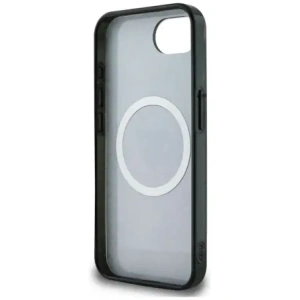 Hurtownia GSM - Guess IML Fém Csillogó 4G Kör Háromszög MagSafe Apple iPhone 16e fekete - GUE4577 - {ean13} - Hurt