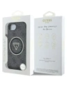 Hurtownia GSM - Guess IML Metal Glitter 4G Kruh Trojúhelník MagSafe Apple iPhone 16e černý - GUE4577 - {ean13} - Hurt