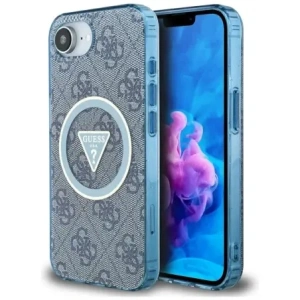 Wholesale Guess IML Metal Glitter 4G Circle Triangle MagSafe Apple iPhone 16e blue - GUE4578 - {ean13} - Hurt