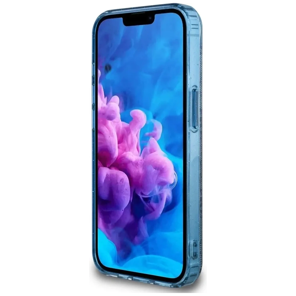 Hurtownia GSM - Guess IML Fém Csillám 4G Kör Háromszög MagSafe Apple iPhone 16e kék - GUE4578 - {ean13} - Hurt