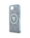 Hurtownia GSM - Guess IML Metal Glitter 4G Cerc Triunghi MagSafe Apple iPhone 16e albastru - GUE4578 - {ean13} - Hurt