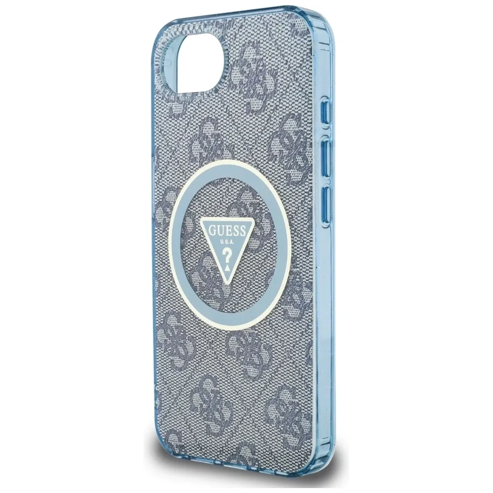 Hurtownia GSM - Hádej IML Metal Glitter 4G Kruh Trojúhelník MagSafe Apple iPhone 16e modrý - GUE4578 - {ean13} - Hurt