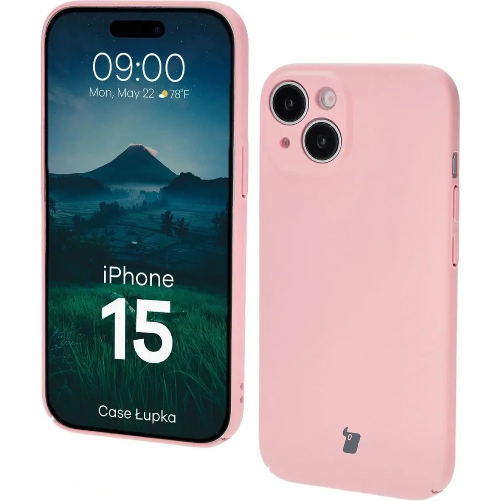 Hurtownia GSM - Etui Bizon Case Łupka do Apple iPhone 15 różowe - BIZ9085 - {ean13} - Hurt