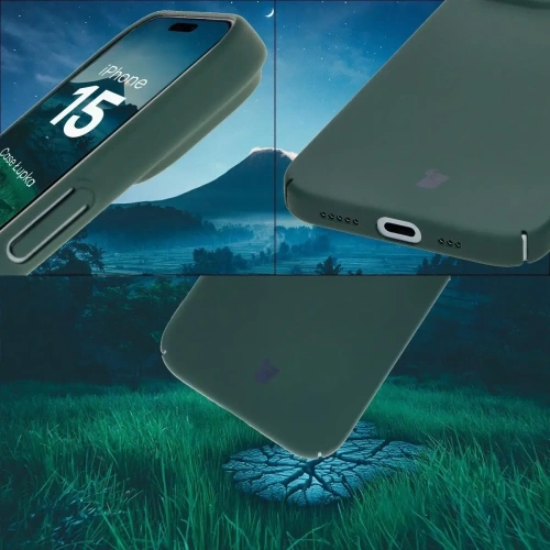 Etui Bizon Case Łupka do Apple iPhone 15 zielone