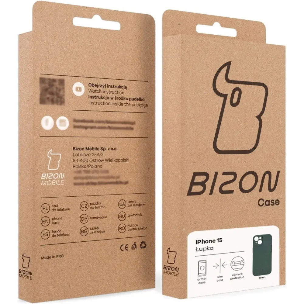 Hurtownia GSM - Bizon Case Lupka Apple iPhone 15 grün - BIZ9086 - {ean13} - Hurt