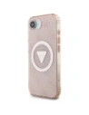 Wholesale Guess IML Metal Glitter 4G Circle Triangle MagSafe Apple iPhone 16e pink - GUE4579 - {ean13} - Hurt