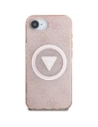 Wholesale Guess IML Metal Glitter 4G Circle Triangle MagSafe Apple iPhone 16e pink - GUE4579 - {ean13} - Hurt