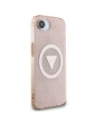 Wholesale Guess IML Metal Glitter 4G Circle Triangle MagSafe Apple iPhone 16e pink - GUE4579 - {ean13} - Hurt