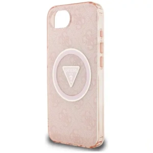 Wholesale Guess IML Metal Glitter 4G Circle Triangle MagSafe Apple iPhone 16e pink - GUE4579 - {ean13} - Hurt