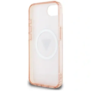 Wholesale Guess IML Metal Glitter 4G Circle Triangle MagSafe Apple iPhone 16e pink - GUE4579 - {ean13} - Hurt