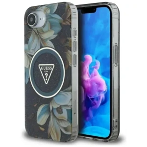Hurtownia GSM - Hádej IML Metal Glitter Květiny Trojúhelník MagSafe Apple iPhone 16e černý - GUE4580 - {ean13} - Hurt