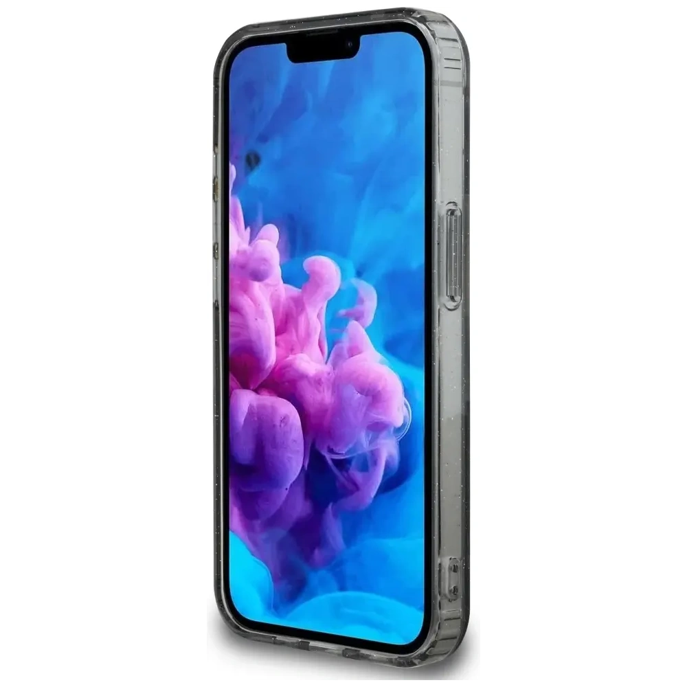 Hurtownia GSM - Hádej IML Metal Glitter Květiny Trojúhelník MagSafe Apple iPhone 16e černý - GUE4580 - {ean13} - Hurt