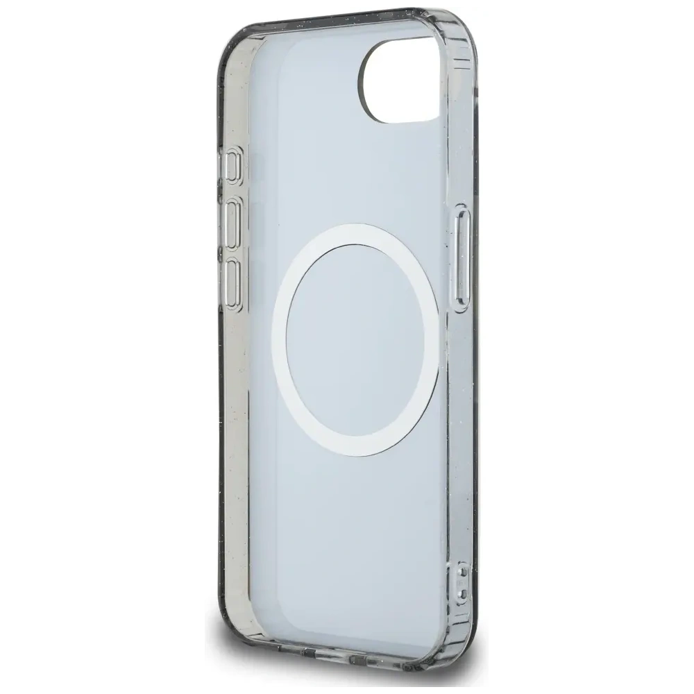 Hurtownia GSM - Hádej IML Metal Glitter Květiny Trojúhelník MagSafe Apple iPhone 16e černý - GUE4580 - {ean13} - Hurt