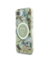 Wholesale Guess IML Metal Glitter Flowers Triangle MagSafe Apple iPhone 16e green - GUE4581 - {ean13} - Hurt