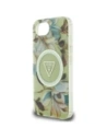 Wholesale Guess IML Metal Glitter Flowers Triangle MagSafe Apple iPhone 16e green - GUE4581 - {ean13} - Hurt