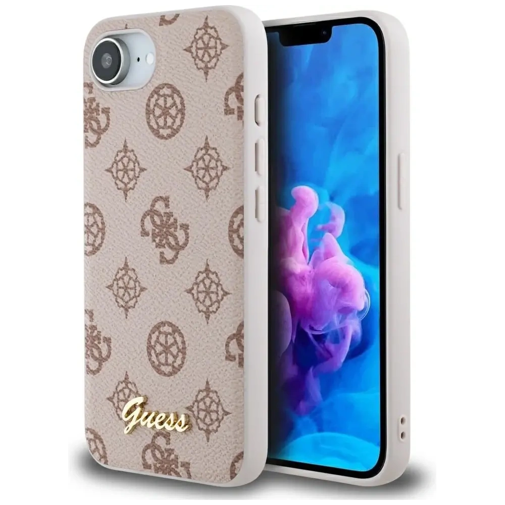 Wholesale Guess Peony Script Logo MagSafe Apple iPhone 16e brown - GUE4582 - {ean13} - Hurt
