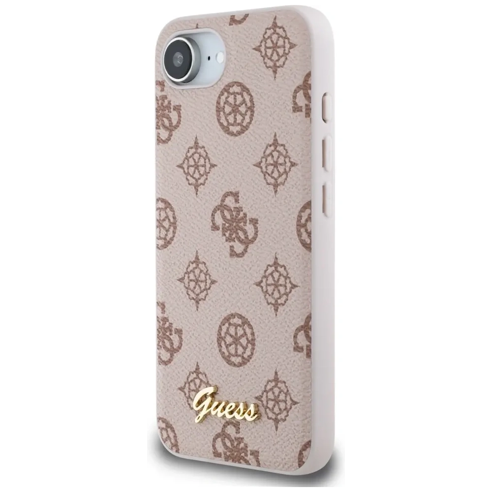 Wholesale Guess Peony Script Logo MagSafe Apple iPhone 16e brown - GUE4582 - {ean13} - Hurt