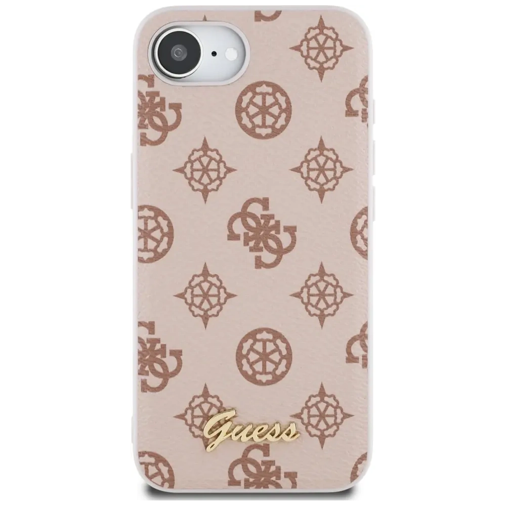 Wholesale Guess Peony Script Logo MagSafe Apple iPhone 16e brown - GUE4582 - {ean13} - Hurt